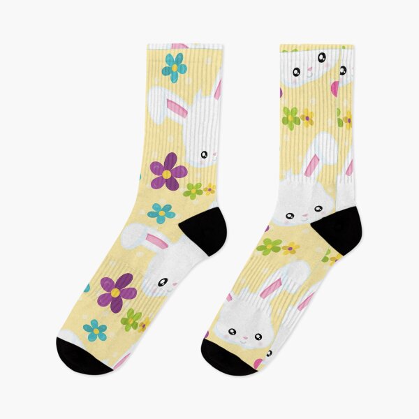 Item preview, Yellow Easter Bunny Cute Floral Pattern designed and sold by ILLYL Creatives.