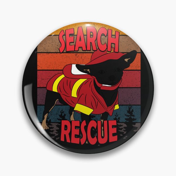 Item preview, Search and rescue pug/ dog artistic retro sunset/distressed design designed and sold by SamRVstore.