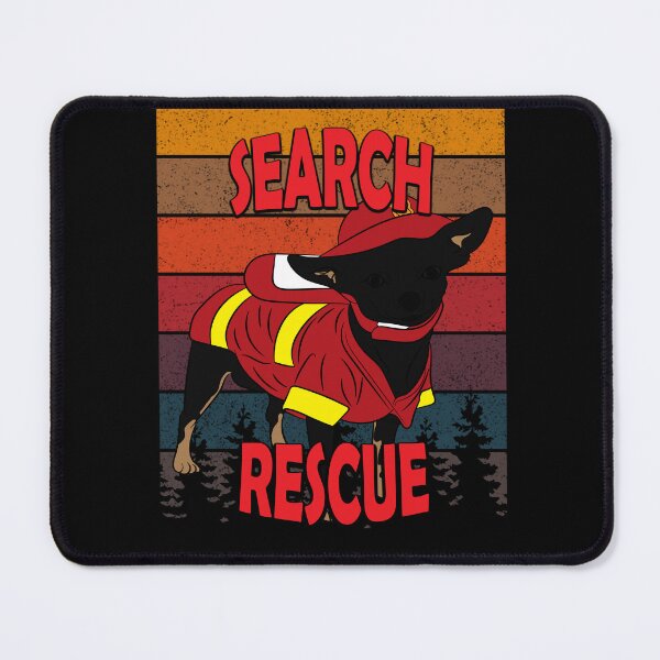 Item preview, Search and rescue pug/ dog artistic retro sunset/distressed design designed and sold by SamRVstore.