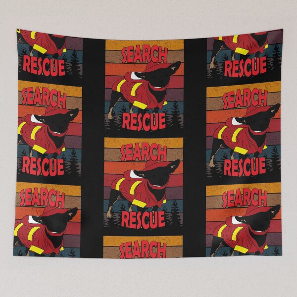 Item preview, Search and rescue pug/ dog artistic retro sunset/distressed design designed and sold by SamRVstore.