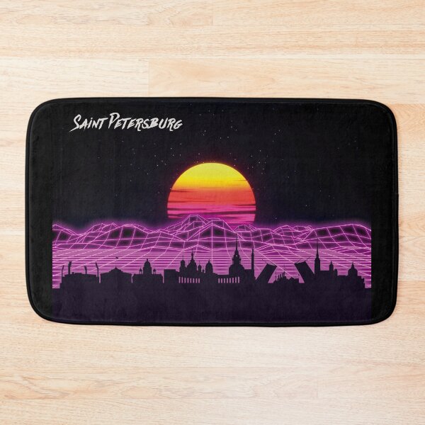 Item preview, Saint Petersburg Skyline Neon Nights designed and sold by DFerraz.