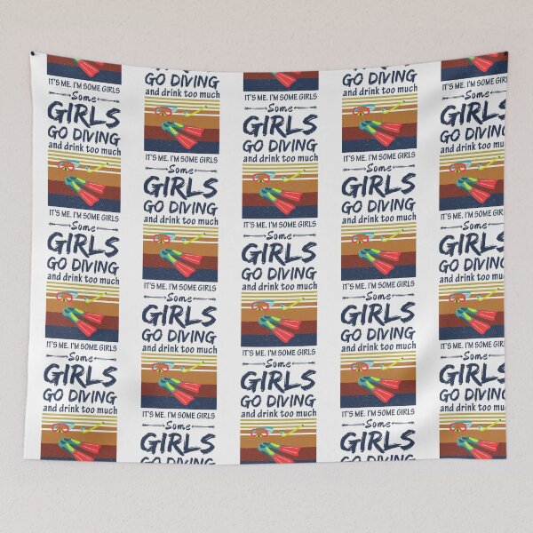 Item preview, Some Girls Go Diving And Drink Too Much  designed and sold by LittleShop79.