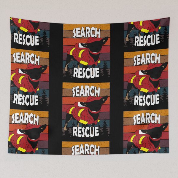 Item preview, Search and rescue pug/ dog artistic retro sunset/distressed design designed and sold by SamRVstore.