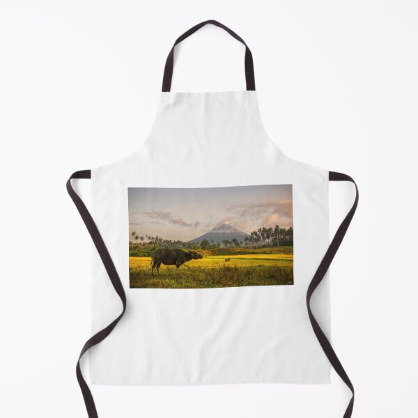 Item preview, Rice Field and carabao pasture with Mayon Volcano designed and sold by Pabalonshop.