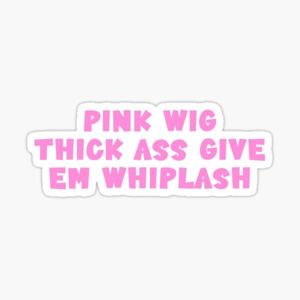 Pink Wig Stickers for Sale Redbubble