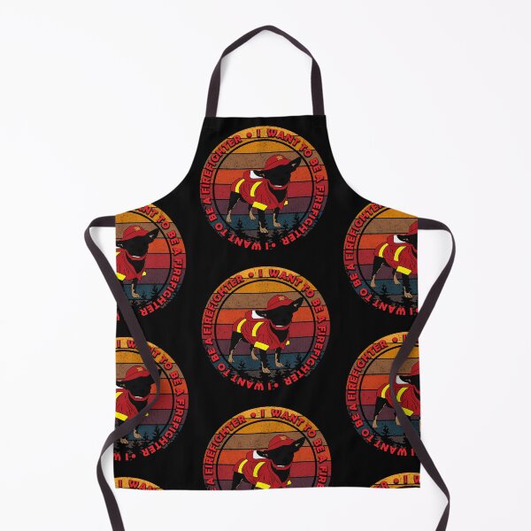 Item preview, I want to be a firefighter/dog/artistic/sunset retro distressed design designed and sold by SamRVstore.