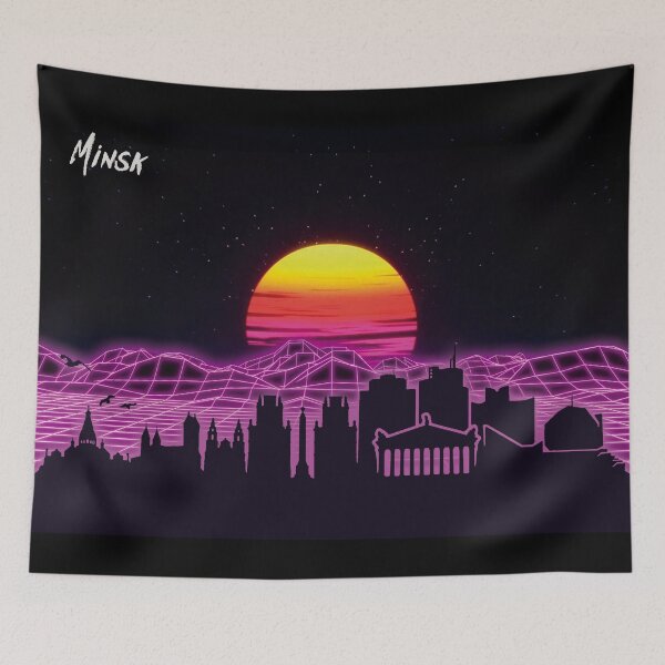 Item preview, Minsk Skyline Neon Nights designed and sold by DFerraz.