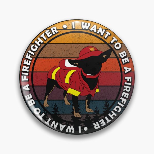 Item preview,  I want to be a firefighter/dog/artistic/sunset retro distressed design designed and sold by SamRVstore.