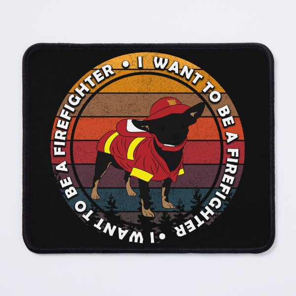 Item preview,  I want to be a firefighter/dog/artistic/sunset retro distressed design designed and sold by SamRVstore.