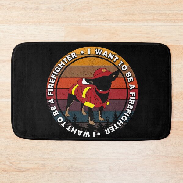 Item preview,  I want to be a firefighter/dog/artistic/sunset retro distressed design designed and sold by SamRVstore.