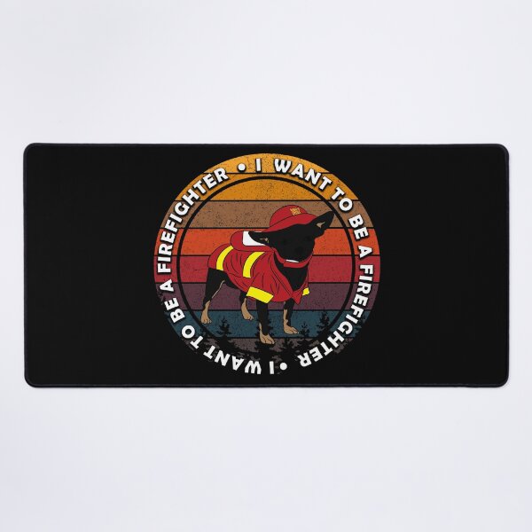 Item preview,  I want to be a firefighter/dog/artistic/sunset retro distressed design designed and sold by SamRVstore.