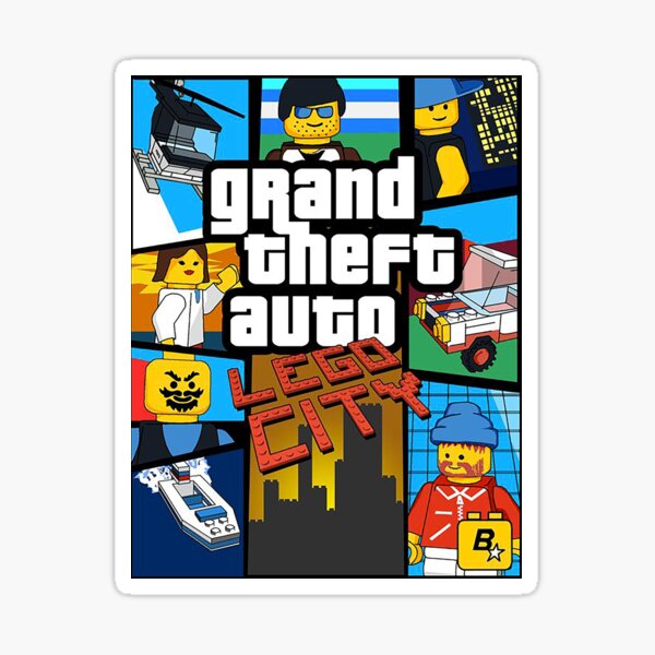 "Design inspired by Grand Theft auto" Sticker by mogamiX Redbubble