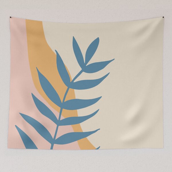 Item preview, Modern Art Leaves Collection Vibrant Pink, Yellow, & Blue designed and sold by StudioPosies.
