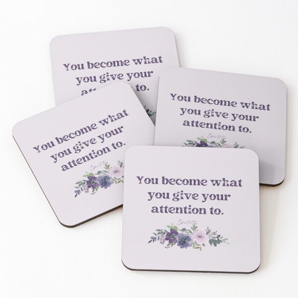 Item preview, 2022- Very Peri- floral- You become what you give your attention to- Epictetus- Strong Women designed and sold by Mumzy2many.
