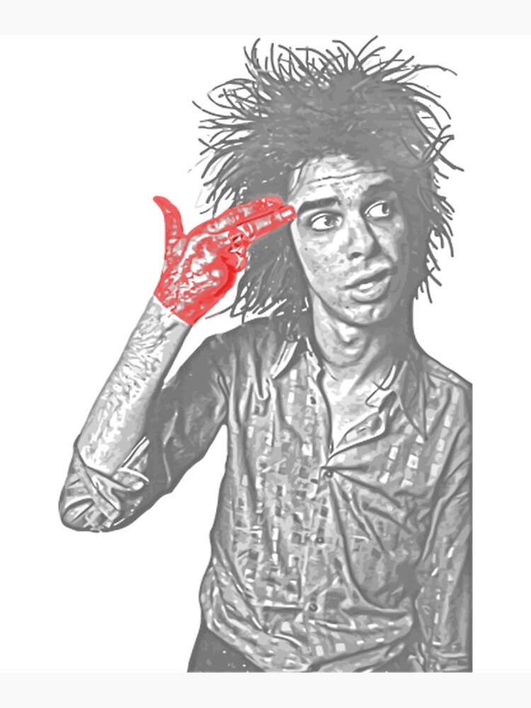"Nick Cave RED Right Hand 80s 90s FanArt" Poster by StephanElsarawy