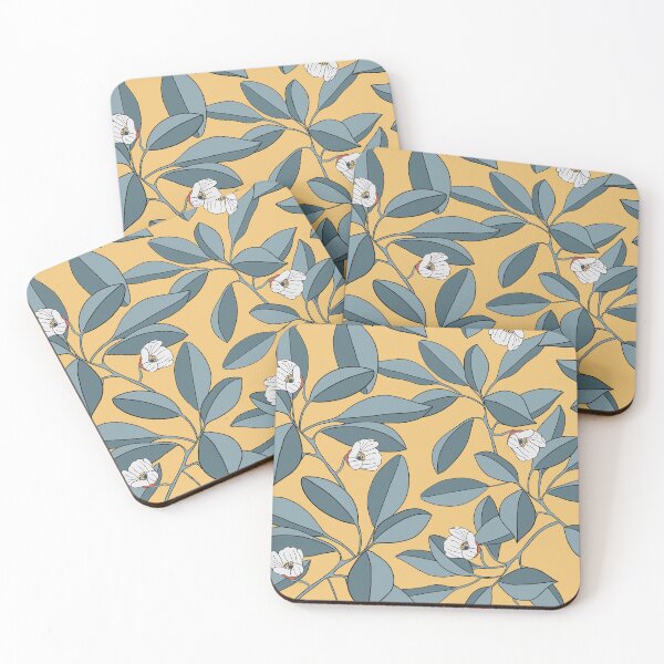 Item preview, Mandarin Orange Tree Flower Pattern in Lush Green and Golden Yellow designed and sold by Gwen Tan.