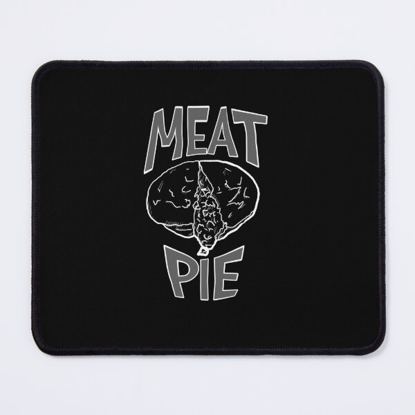 Item preview, Meat pie - beef pie - dripping mince - white linework graphic text designed and sold by Dopamine Dumpster.