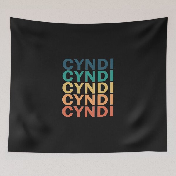 Item preview, Cyndi Name T Shirt - Cyndi Vintage Retro Name Gift Item Tee T-Shirt designed and sold by florashastaaizu.