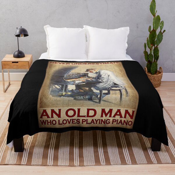 Item preview, Never underestimate an old man who loves playing piano designed and sold by TeganCrafford.