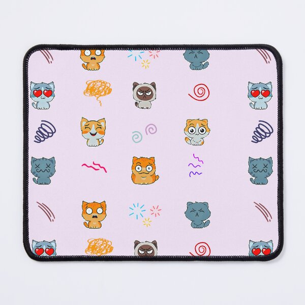 Item preview, Japanese Kawaii Kitten Emoji with doodle art designed and sold by RyanCaudell.