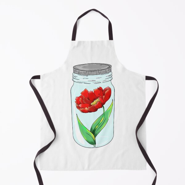 Item preview, Single Red Flower In Mason Jar designed and sold by missmann.