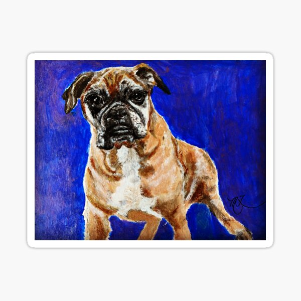 Samantha the Boxer Sticker