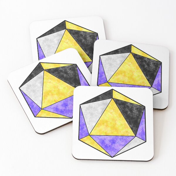 Item preview, Nonbinary D20 Dice designed and sold by JustAddCaffeine.