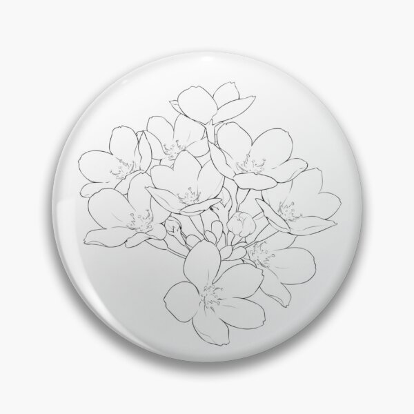 Item preview, Sakura Flower Drawing Sticker designed and sold by amsonia-art.