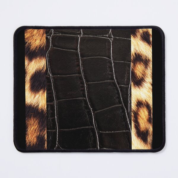 Item preview, Black Leather & Leopard Skin Fashion Texture Photo Design designed and sold by EarthArtDesigns.