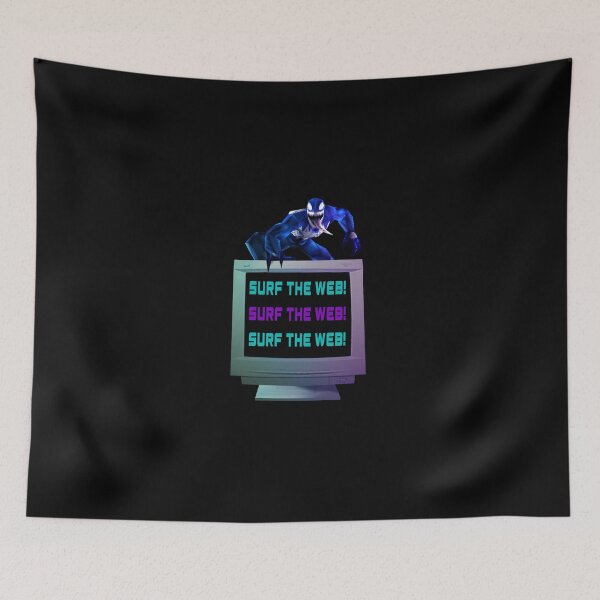 Item preview, SURF THE WEB! Venom Spider-Man PS1 Retro designed and sold by Anganoff.