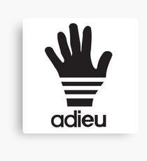 Adieu parody logo Canvas Print