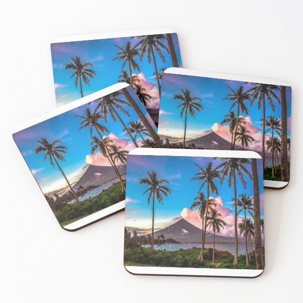 Item preview, Coconut with Mayon Volcano background designed and sold by Pabalonshop.