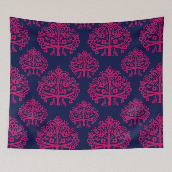 Item preview, Hounds and Birds on blue designed and sold by Urbaun.