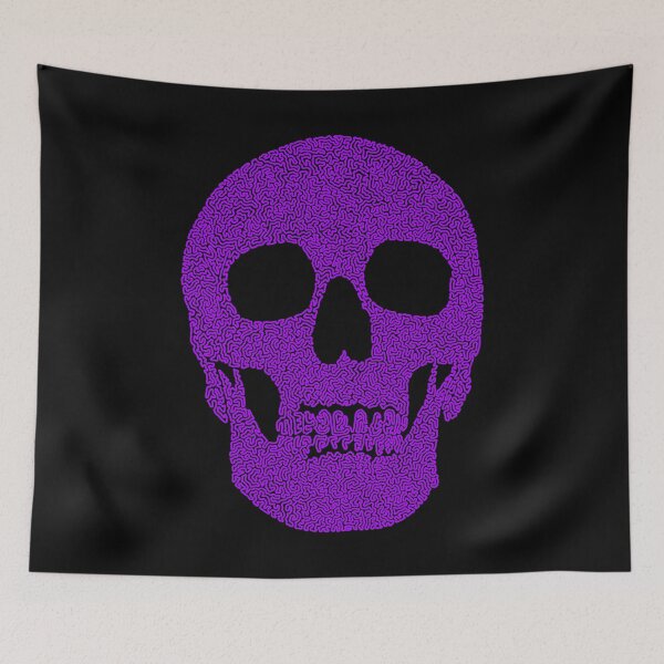Item preview, Squiggle Skull - Purple - designed and sold by Xernition.