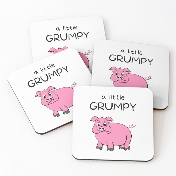 Item preview, A little Grumpy Pig Cartoon Drawing designed and sold by SparkyMae.
