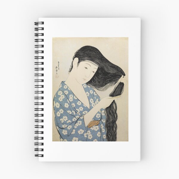 Item preview, Hashiguchi Goyo Woman in Blue Combing Her Hair designed and sold by Barrart Studio.