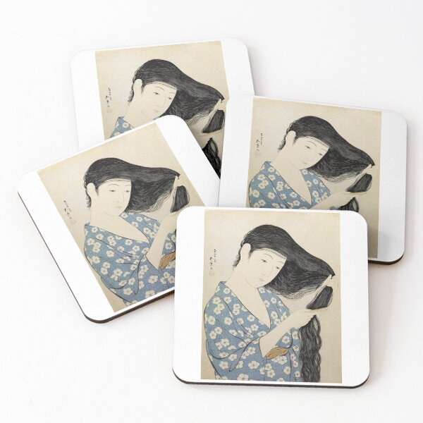 Item preview, Hashiguchi Goyo Woman in Blue Combing Her Hair designed and sold by Barrart Studio.