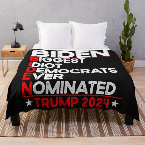 Item preview, Anti Biden Biggest Idiot Democrats Ever Nominated Trump 2024 designed and sold by SeppeGoffin.