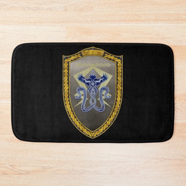 Item preview, Stormfront (Shield Gold Celtic Rope on black leather) designed and sold by Swabcraft.