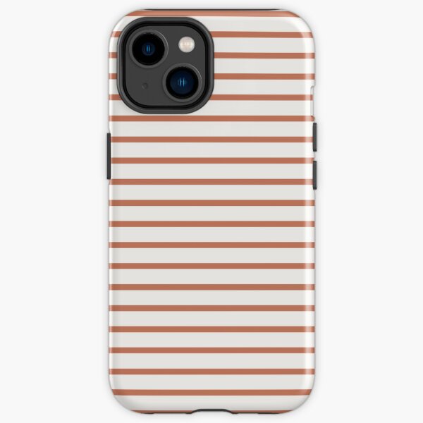 Thin stripes - terracotta iPhone Tough Case