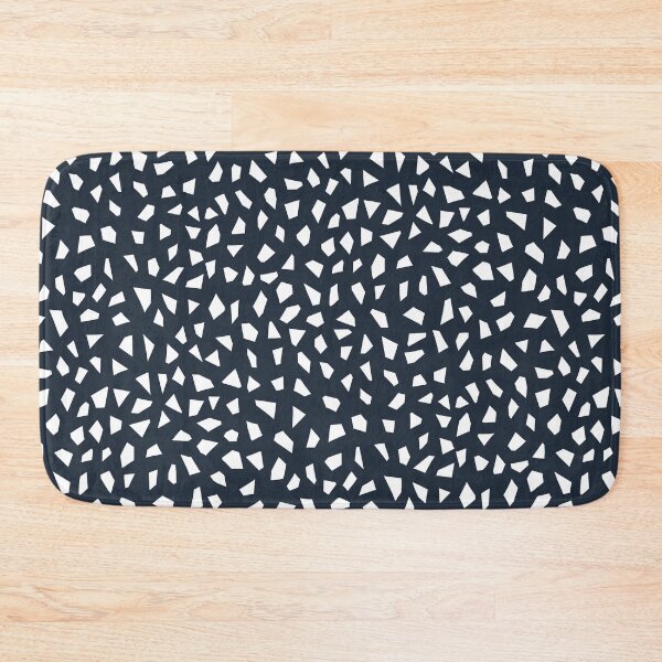 Item preview, Black and White Terrazzo / white scattered geometric shapes  designed and sold by wild.geranium.design.