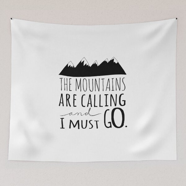 Item preview, The Mountains Are Calling And I Must Go, Happiness Is A Day Spent Hiking designed and sold by Ildar012.