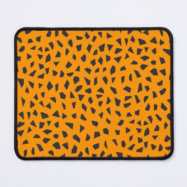 Item preview,  Dark Grey and Orange Terrazzo / black scattered geometric shapes  designed and sold by wild.geranium.design.