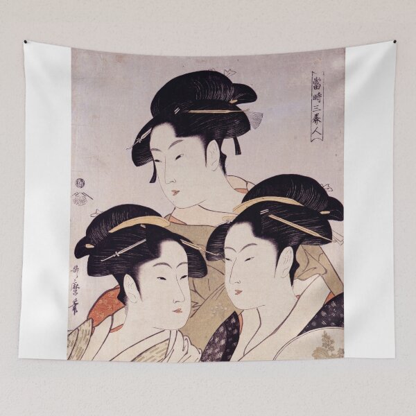 Item preview, Kitagawa Utamaro Toji san bijin Three Beauties of the Present Day designed and sold by Barrart Studio.