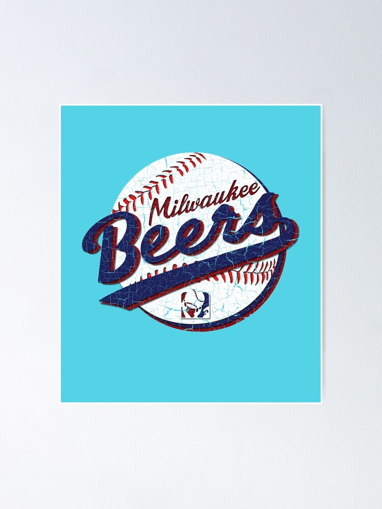 1950 MILWAUKEE BREWERS Print Vintage Baseball Poster Retro 