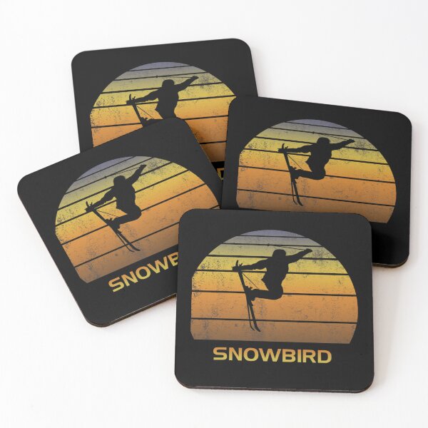 Item preview, Retro Snowbird Ski Fan Skier Gift Skiing Sunset Vintage Sunrise    designed and sold by PrintedMarket99.