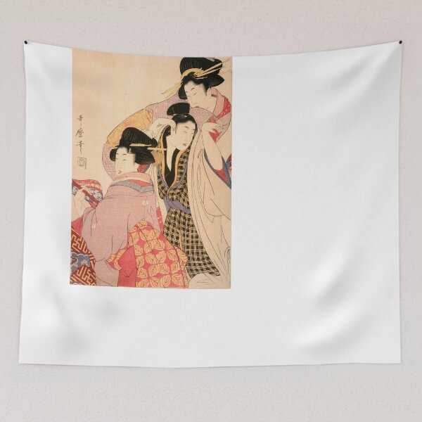 Item preview, Kitagawa UtamaroI Two Geishas and a Tipsy Client designed and sold by Barrart Studio.