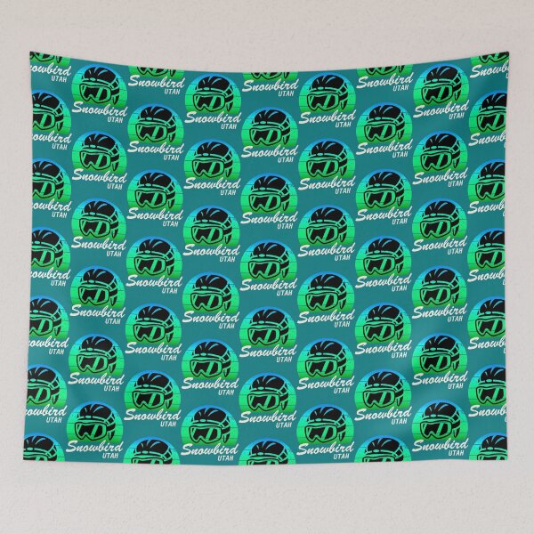 Item preview, Snowbird ski, Utah snowboarding, cool retro sunset ski helmet, ski gift   designed and sold by PrintedMarket99.