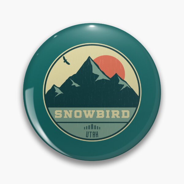 Item preview, Snowbird Utah Retro Mountain Badge   designed and sold by PrintedMarket99.