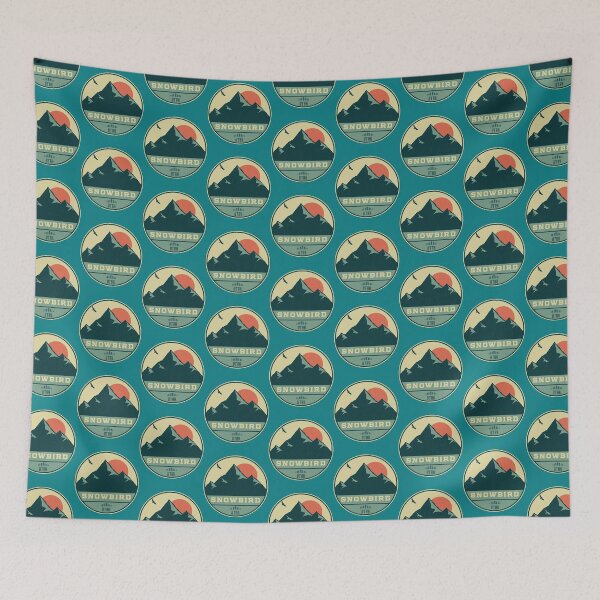 Item preview, Snowbird Utah Retro Mountain Badge   designed and sold by PrintedMarket99.